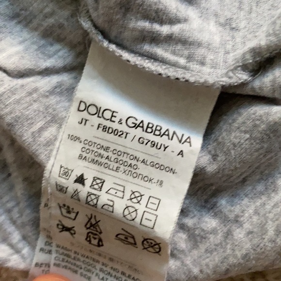 D&G gray cotton T-shirt with an appliqué in size 42 - Picture 4 of 6